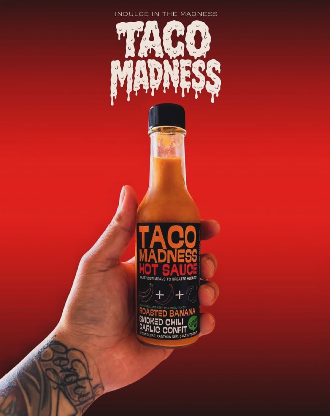 Taco Madness hot sauce bottle