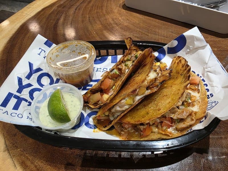 debo m.'s photo of tacos with lime and dipping sauce